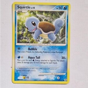 Pokémon trading card “squirtle”